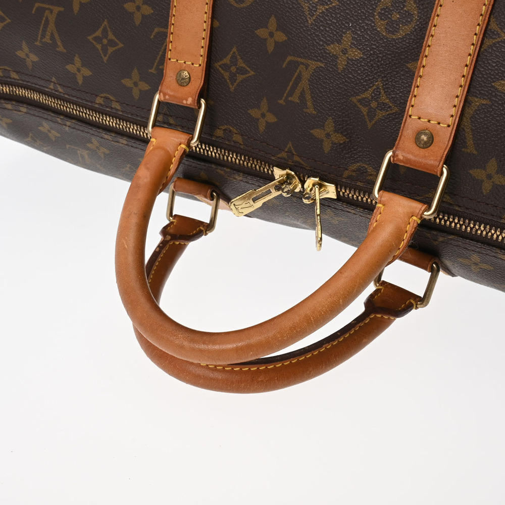 Louis Vuitton Bag Monogram Brown Canvas Keepall Boston - Picture 3 of 11